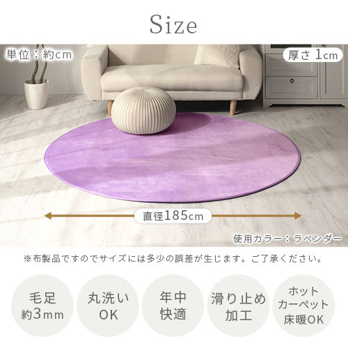 コレクション 円形 ラグ 80cm スリッパ